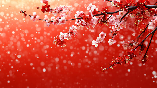 梅花舞臺(tái)背景