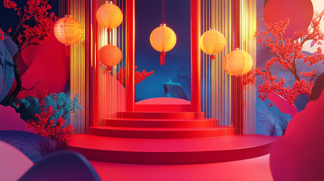 創(chuàng)意中秋展臺(tái)