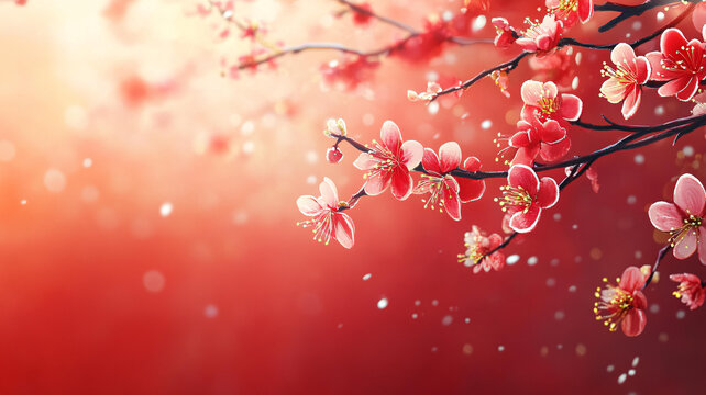唯美夢幻梅花林