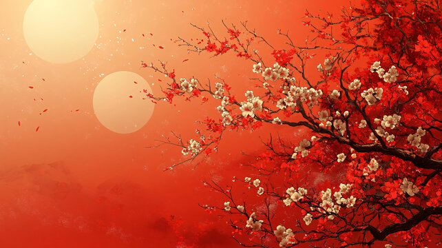 唯美夢幻梅花林