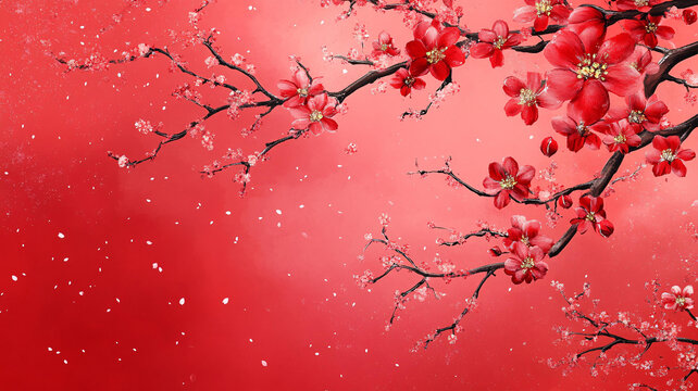 冰雪紅梅