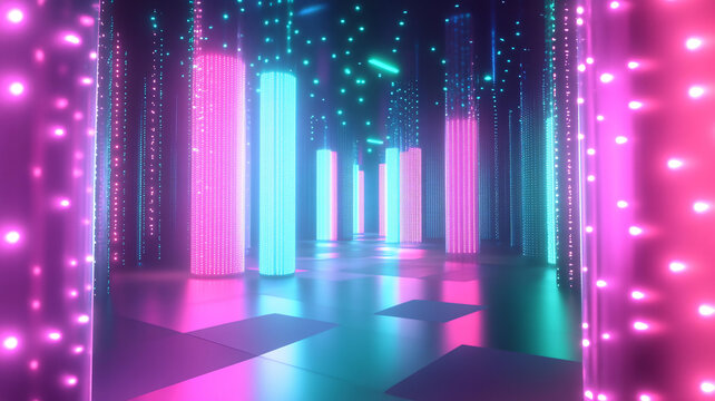 霓虹燈展臺