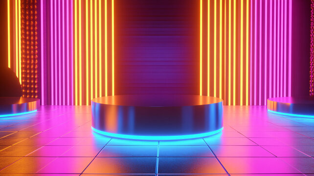 霓虹燈展臺