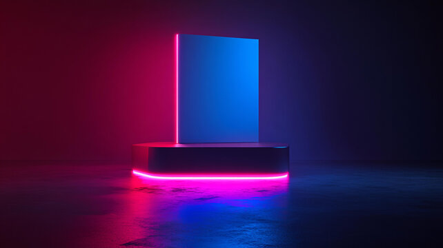 霓虹燈展臺