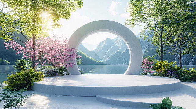 圓窗景墻