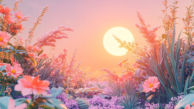 唯美月夜花