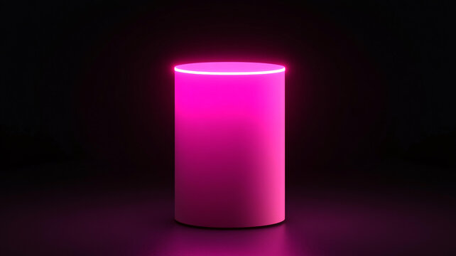 粉色圓柱體展示臺(tái)