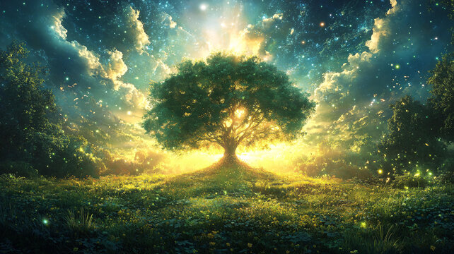 神秘夢幻的大樹