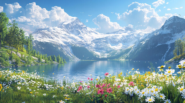 高清全景山水