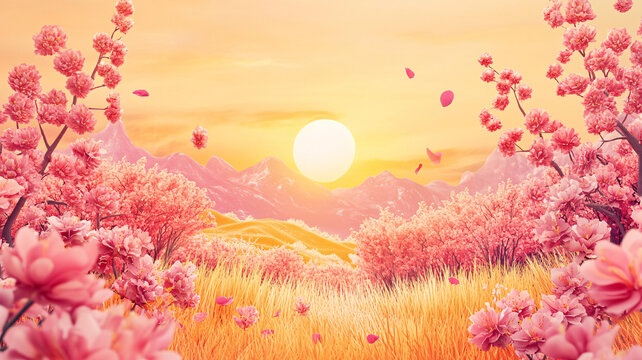 大氣花卉場(chǎng)景