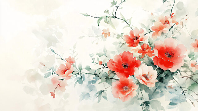 唯美凌霄花卉