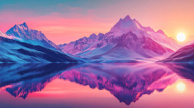 粉紅雪山