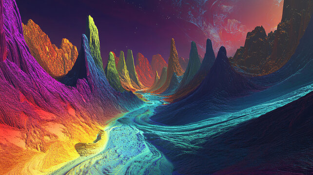 幻彩藝術山水風景