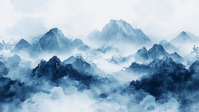 意境煙墨山水
