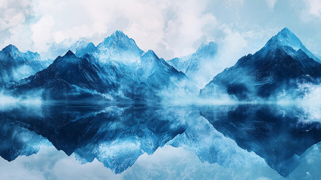 輕奢山水背景