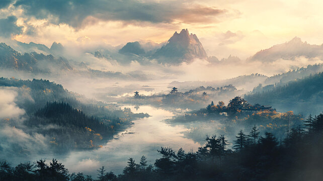 高清古風(fēng)山水