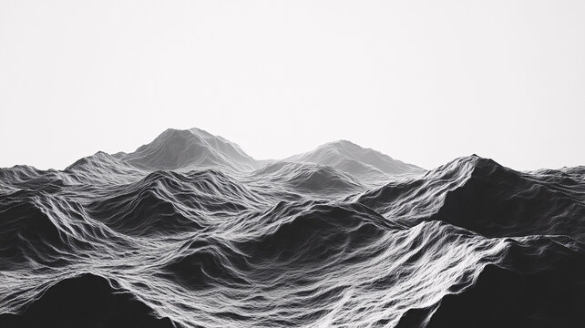 抽象科技山峰