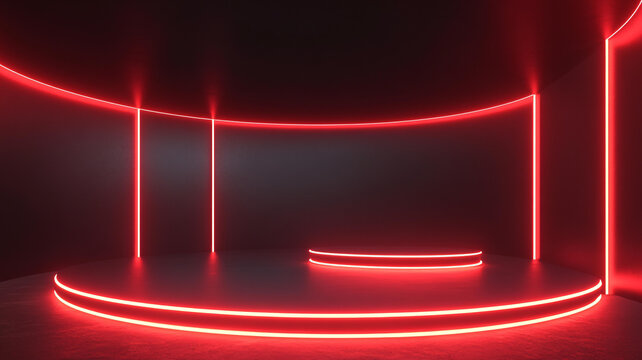 霓虹燈展臺
