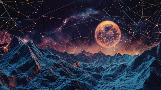 元宇宙科技背景素材