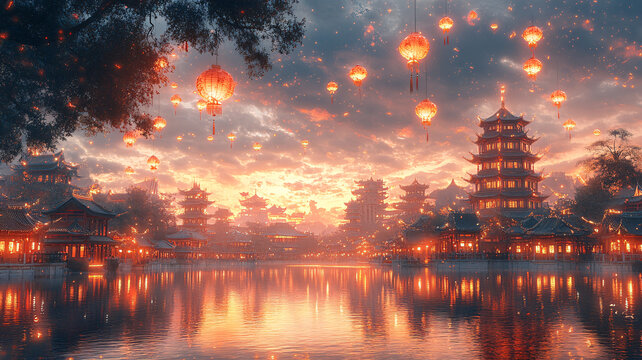 中秋燈會場景