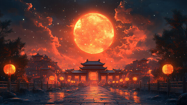 中秋燈會場景
