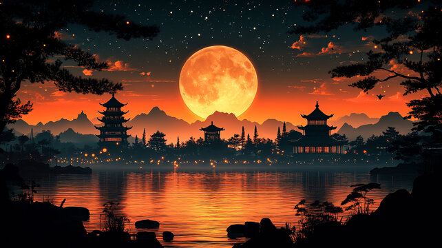 月光沙灘慶中秋