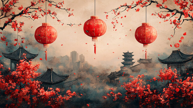 蛇年春慶圖