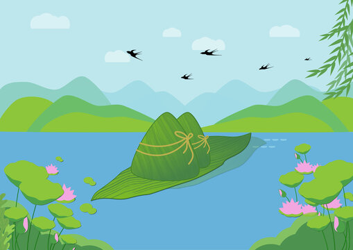 端午節(jié)粽子元素矢量插畫