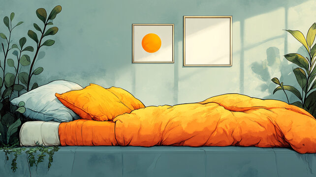 世界睡眠日主題溫馨的臥室