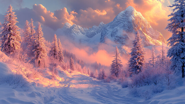 雪山云海