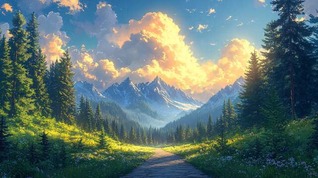 綠色森林背景