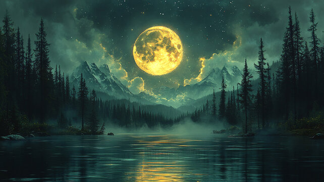 美麗的大自然星空全景