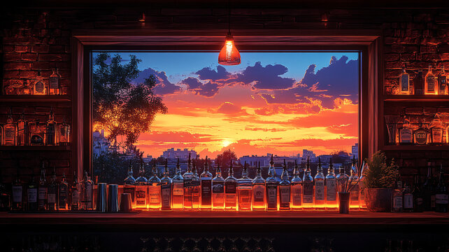 溫馨木質(zhì)酒吧內(nèi)景