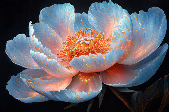 粉色牡丹花