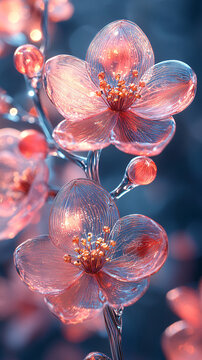 透明花與玻璃景觀