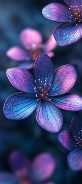 紫藍(lán)漸變花卉特寫