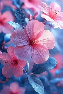 粉色水彩花環(huán)