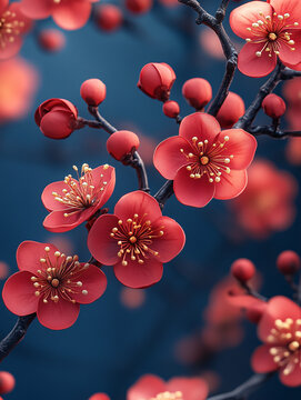 新春花卉背景圖