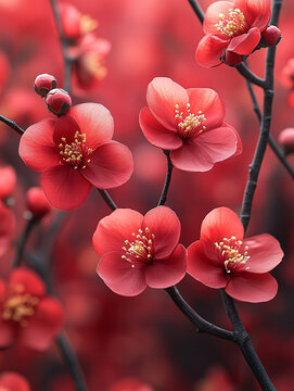 新春花卉背景圖