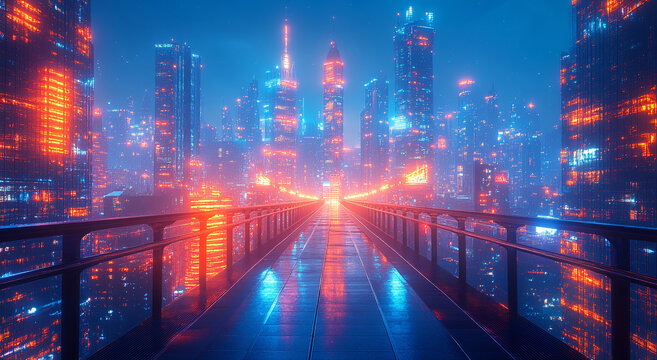 橋上夜色