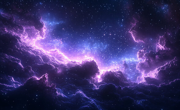 紫色星空銀河