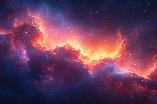 紫粉星云太空?qǐng)D