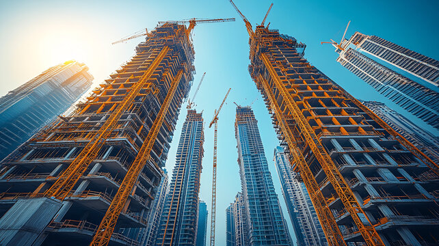 城市建筑建設景象