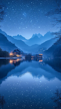 星夜靜謐景色