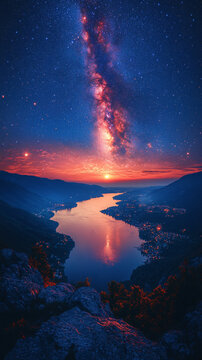星夜靜謐景色