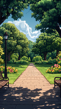 公園長椅背景
