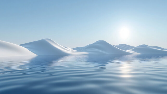 白色沙漠湖面