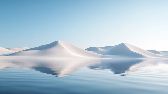 白色沙漠湖面