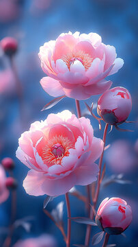 芍藥淡彩