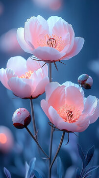 芍藥淡彩